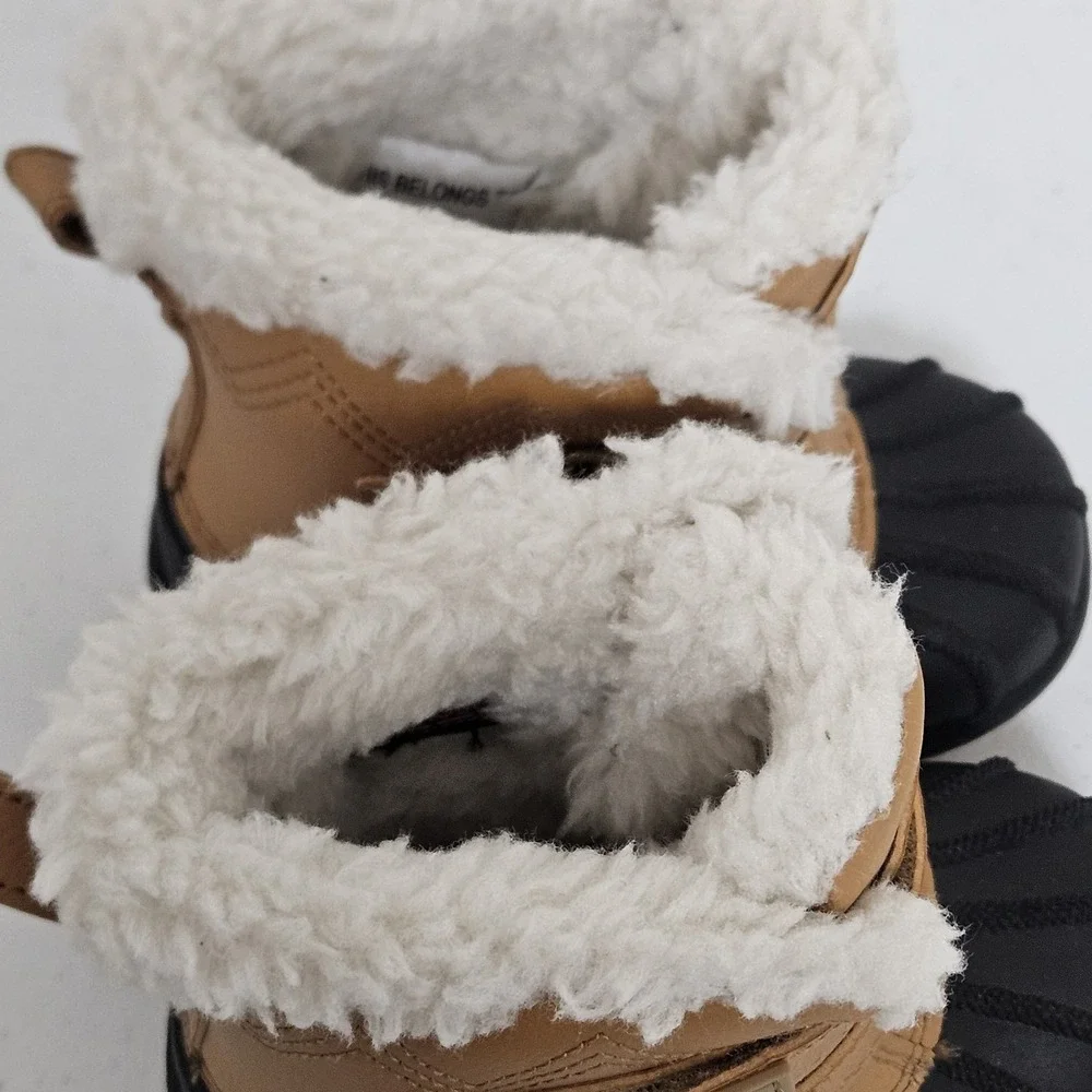 NWT Cat & Jack Denver Winter Faux Fur Lined Boots Toddler 6 Brown‎ Waterproof